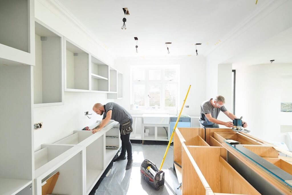 Modern kitchen and bathroom renovation in Lakeville MA